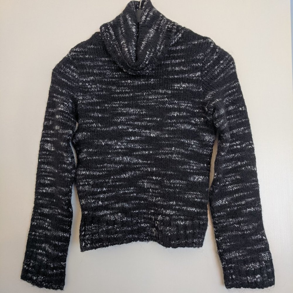 🎏3 for $20🎏 KOOKAI cowl neck, wool-blend, black/gray/white sweater, Size 2